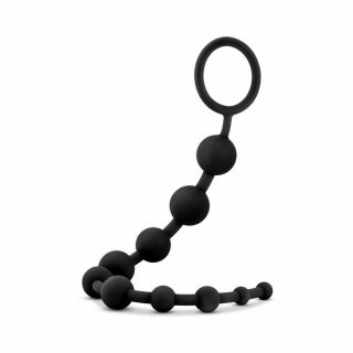 Anal Beads |   Blush Anal Adventures Platinum Silicone 10 Anal  Beads – Black Anal Beads Anal Beads