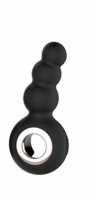 Anal Beads |   Gender Fluid Quiver Anal Ring Bead Vibe Silicone Black Anal Beads Anal Beads