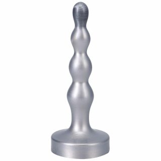 Anal Beads |   Tantus Ripple Small 8 In. Anal Beads Dildo Firm Silver Anal Beads Anal Beads