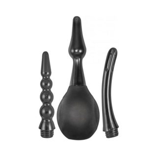 Anal Douches |   The Ultra Douche 3 Interchangeable Attachments Black Anal Douches Anal Douches