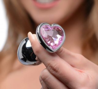 Anal Trainers |   Booty Sparks Pink Heart Gem Anal Plug Set Anal Toys Anal Trainers