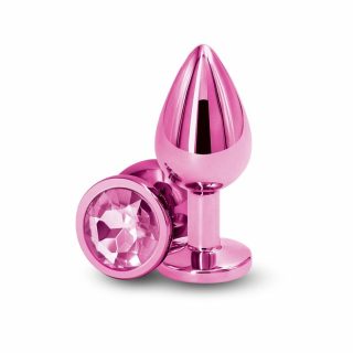 Butt Plugs |   Rear Assets Metal Anal Plug Medium Pink Anal Toys Butt Plugs