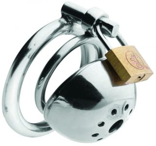 Chastity Cages |   Solitary Extreme Confinement Cage Steel Silver Bondage & Kink Chastity Cages