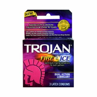 Condoms |   Trojan Fire & Ice Lubricated Latex Condoms Condoms Condoms