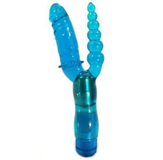 Double Penetration Dildos |   Twice Da’ Vice – Blue Anal Toys Double Penetration Dildos