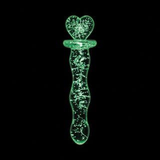 G Spot Dildos |   Firefly Glass Heart A Glow – Clear Dildos G Spot Dildos