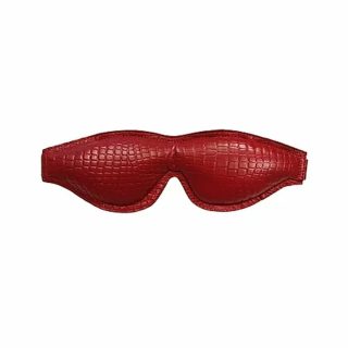 Gags & Blindfolds |   Leather Padded Blindfold Burgunday & Black Accessories Bondage & Kink Gags & Blindfolds