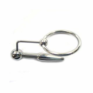 Medical Play |   Stainless Steel Urethral Probe & Cock Ring Bondage & Kink Medical Play