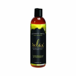 Sensual Massage |   Intimate Earth Relax Massage Oil 4Oz Condoms, Lubes & More Sensual Massage