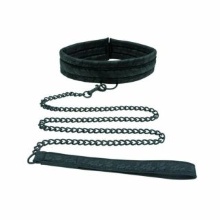 Bondage Kits & Sets |   Midnight Lace Collar And Leash Black Bondage & Kink Bondage Kits & Sets